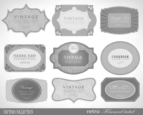 Coleção de etiquetas vintage — Vetor de Stock