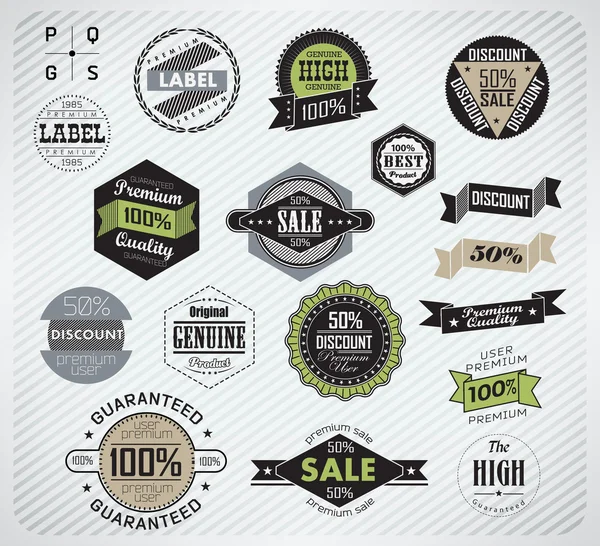 Collection of Premium Quality Labels — Stock Vector