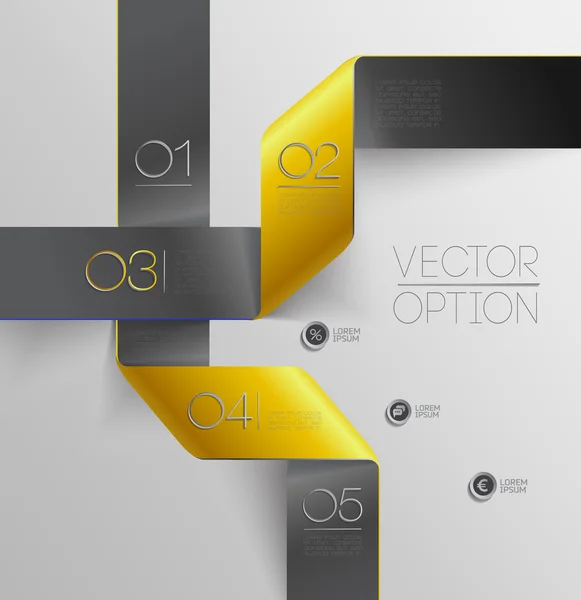 Design elements for options — Stock Vector