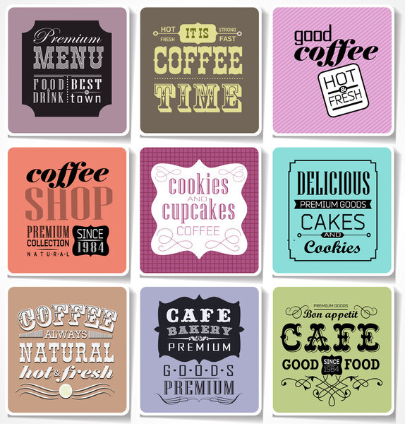 Ретро-этикетки и типография
,