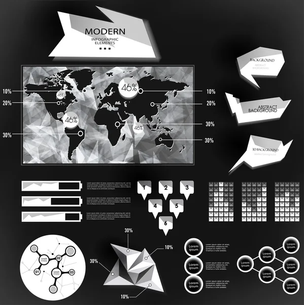 Éléments modernes d'infographie — Image vectorielle