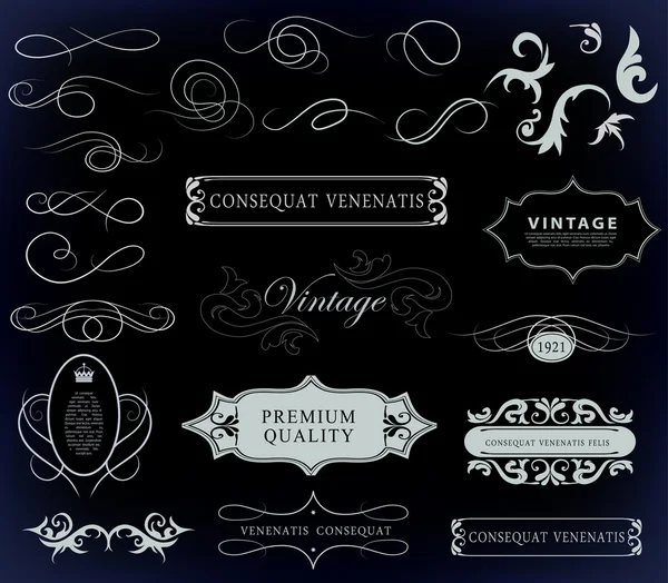 Calligraphic design elements — Stock Vector