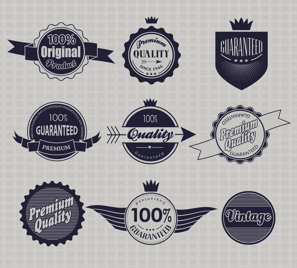 Set retro vintage etiketten. vectorillustratie. — Stockvector