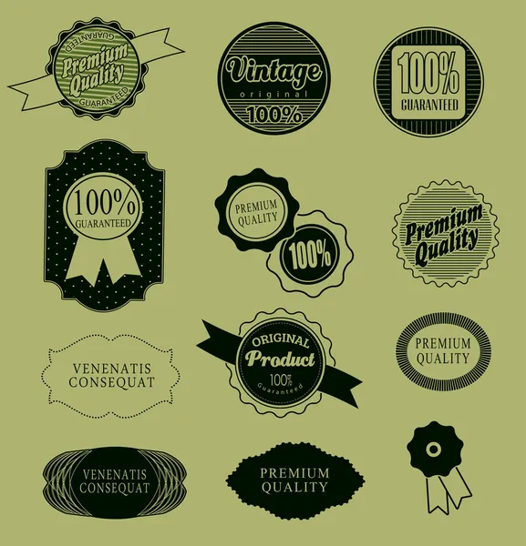 Set of retro labels. Vector illustration. — Stock Vector