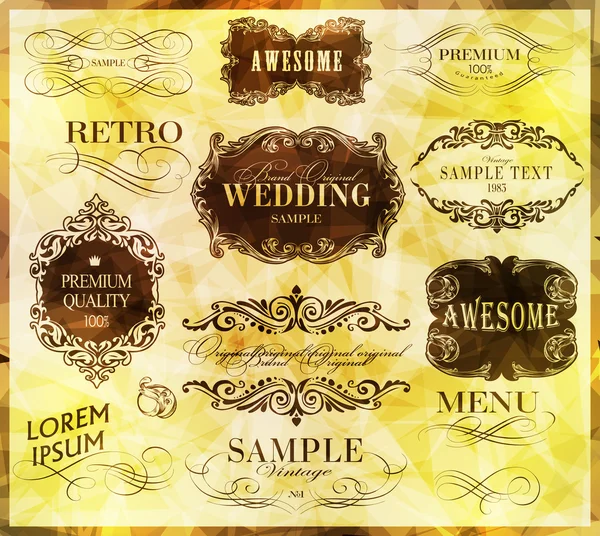 Calligraphic design elements Stock Illustration