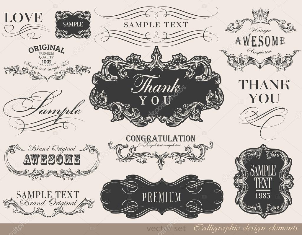 Calligraphic design elements