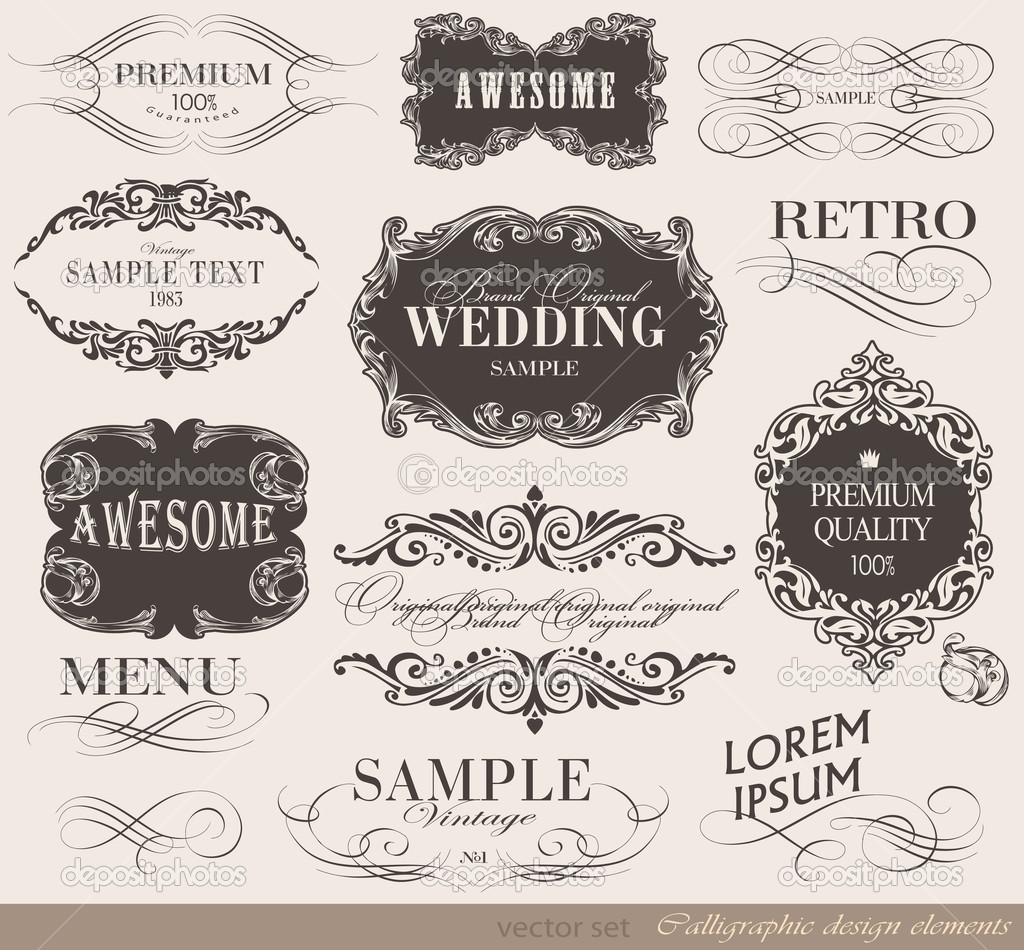 Calligraphic design elements