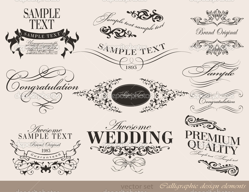 Calligraphic design elements