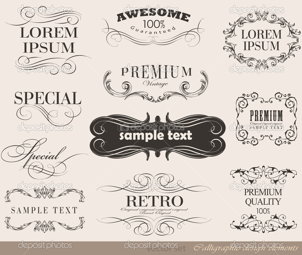 Calligraphic design elements