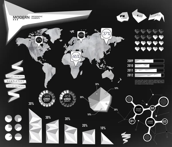 Elementos modernos de gráficos de información — Vector de stock