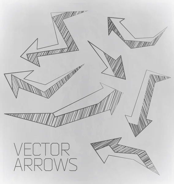 Design arrow of drawing — Stock Vector