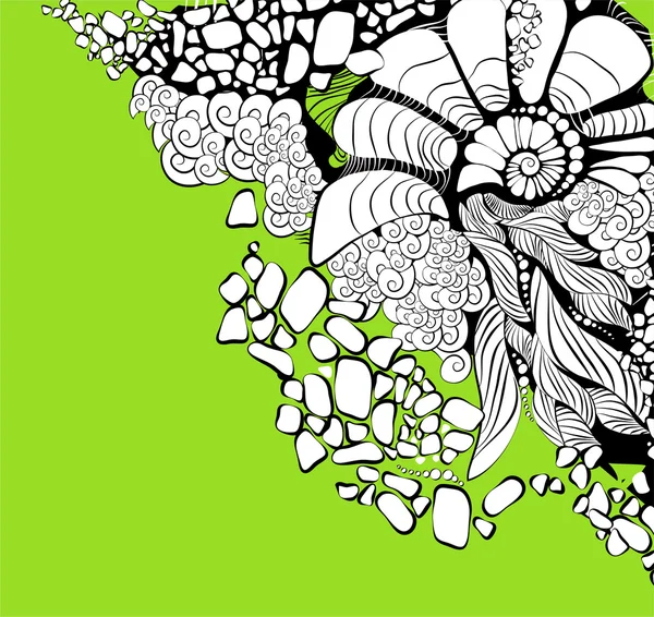 花卉的抽象背景。设计模板 — 图库矢量图片