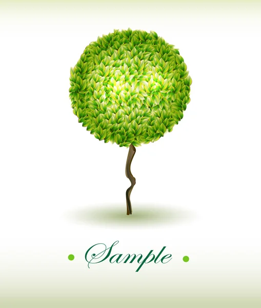 Φόντο με πράσινο δέντρο — Διανυσματικό Αρχείο
