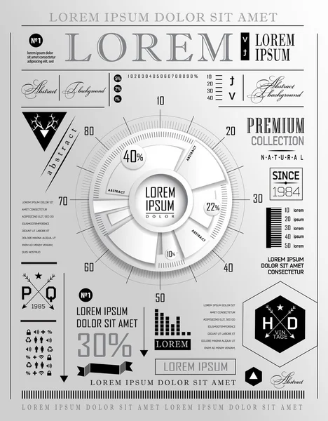 Carte du monde et typographie — Image vectorielle