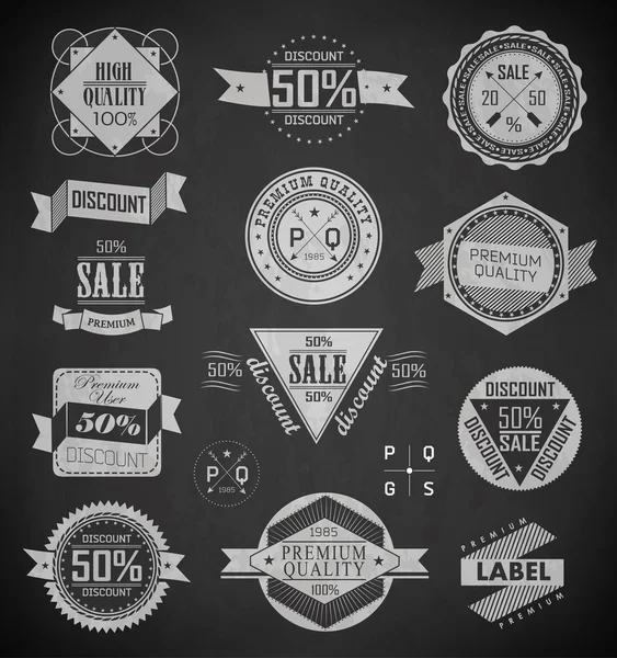 Vintage labels set. Vector design elements. — Stock Vector