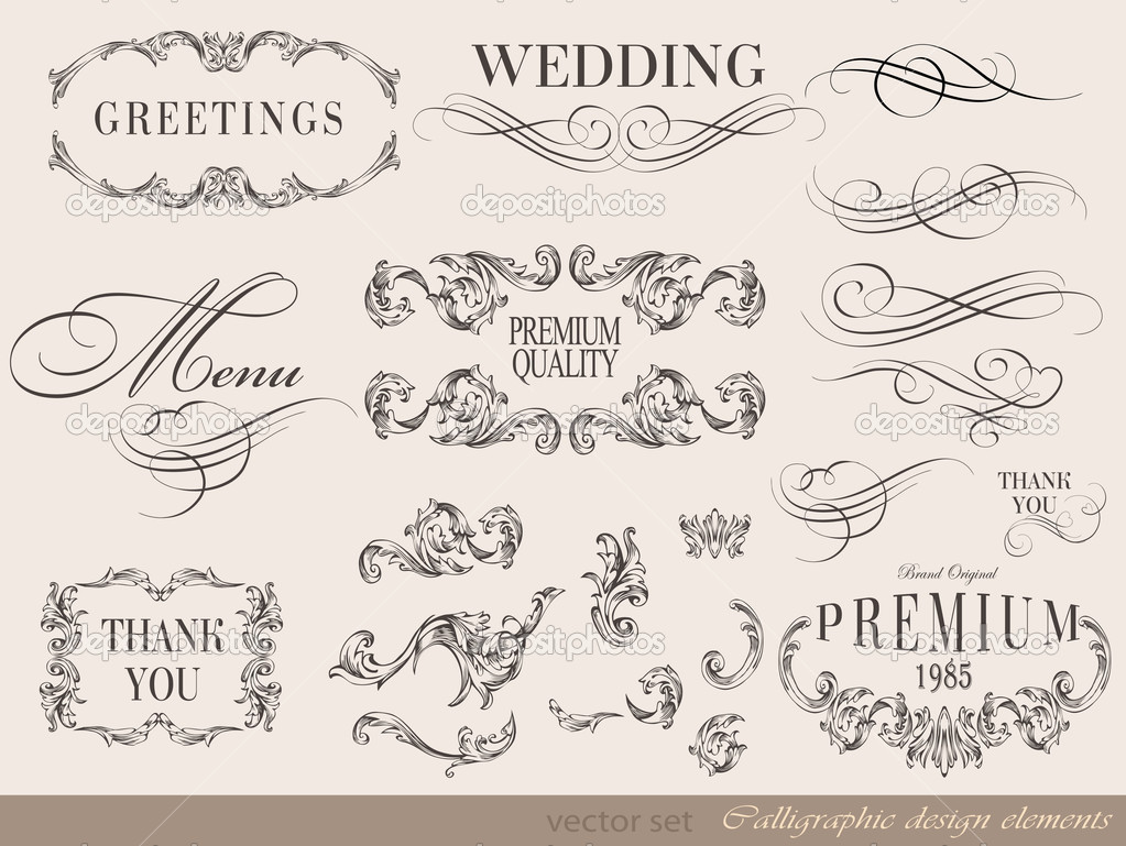 Calligraphic design elements