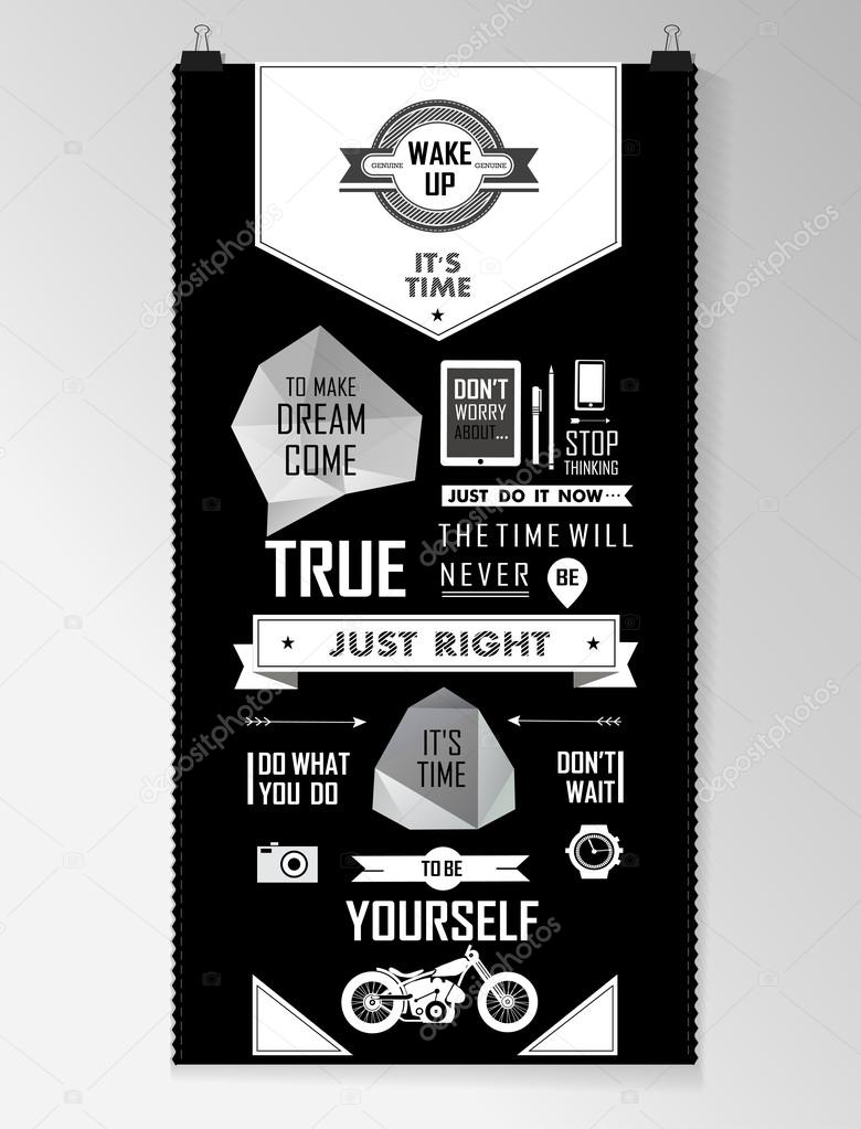 Black Quote Infographic Background Typography Vector Image By C Merfin Vector Stock 35566863
