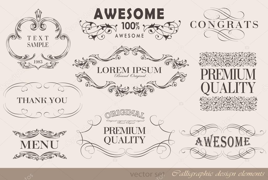 Calligraphic design elements