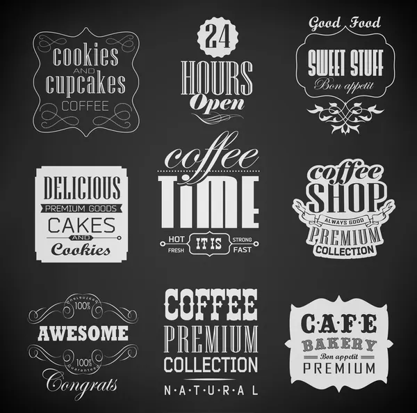 Retro labels and typography, — Stock Vector