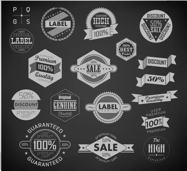 Set of vintage retro labels — Stock Vector