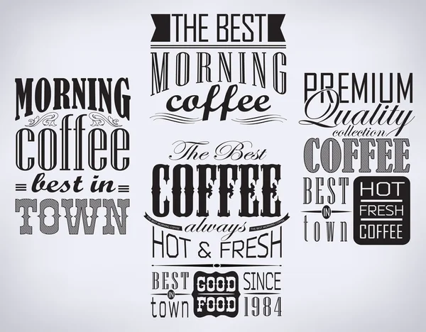 Conjunto de etiquetas de café — Vector de stock