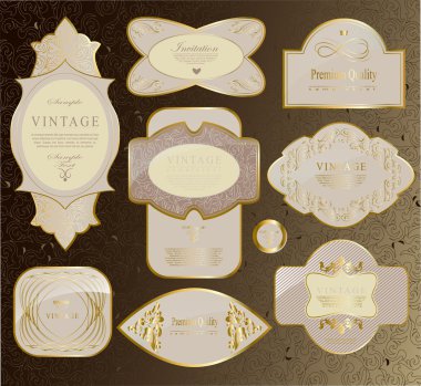 Altın ve beyaz şerit kümesi