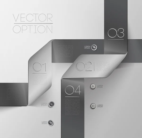 Vector Background Number Options Banner & Card — Stock Vector