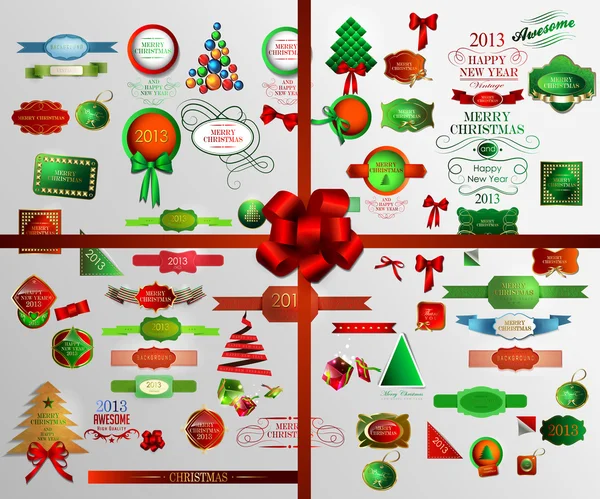 Weihnachtssymbole set.vector illustration — Stockvektor