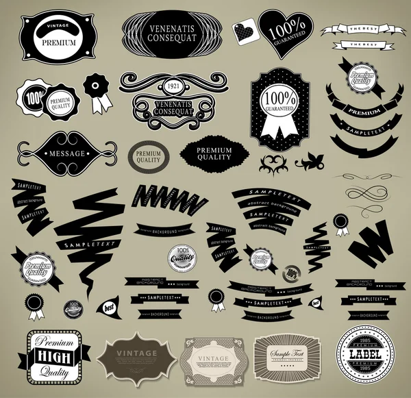 Set de etiquetas retro vintage — Vector de stock