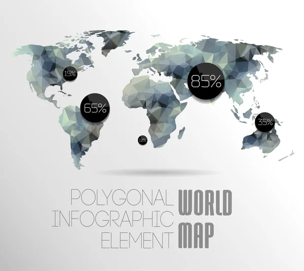 Carte du monde et graphiques d'information — Image vectorielle