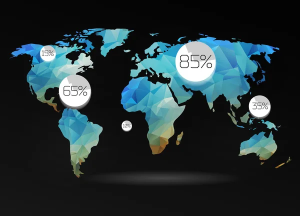 Mundo mapa fundo — Vetor de Stock