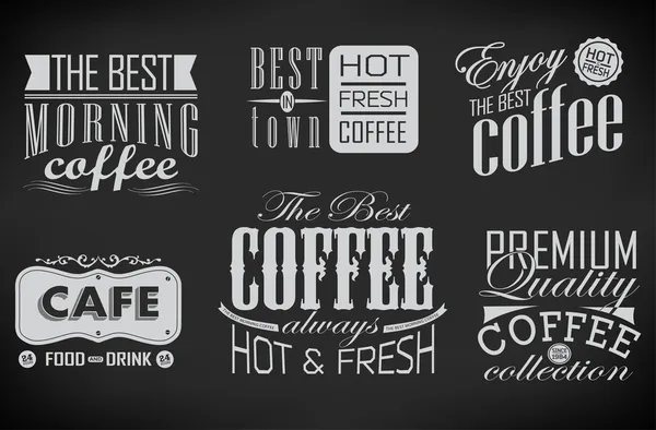 Set of coffee labels — Stock Vector