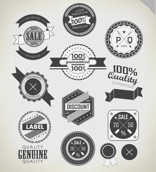 Set of vintage retro labels Stock Vector