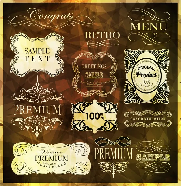 Elementos de diseño caligráfico — Vector de stock