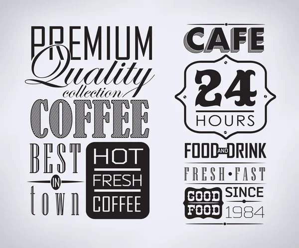 Zestaw etykiet kawy — Wektor stockowy