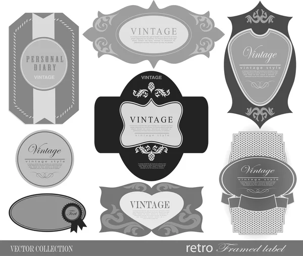 Collection d'étiquettes vintage — Image vectorielle