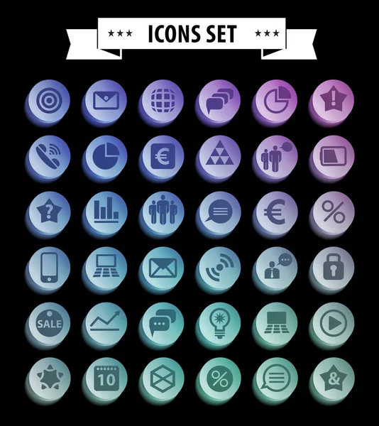 Set of web icons — Stock Vector