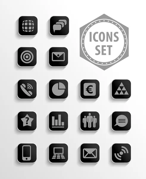 Set of web icons — Stock Vector