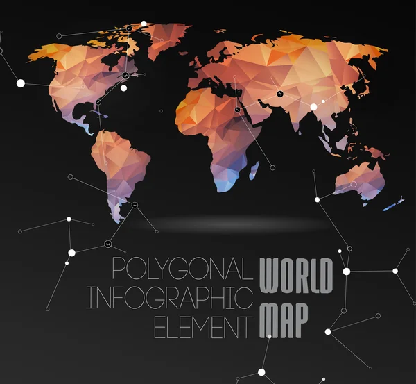 Mapa světa a informační grafika — Stockový vektor