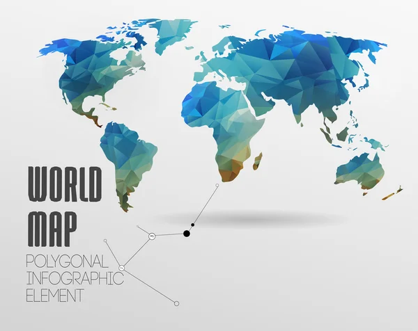 Mapa Mundial e Gráficos de Informação — Vetor de Stock