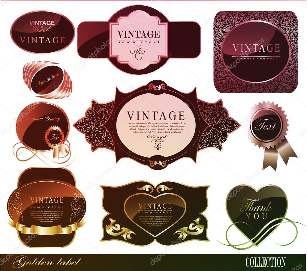 Vector collection: vintage and retro labels