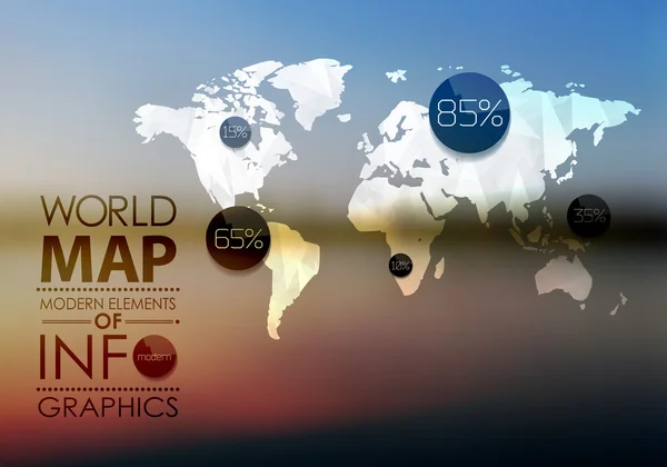 Mappa del mondo e grafica dell'informazione — Foto Stock