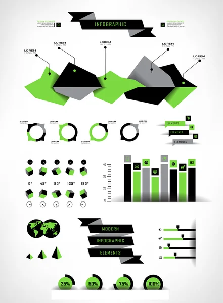 Conjunto de elementos de infografía — Archivo Imágenes Vectoriales