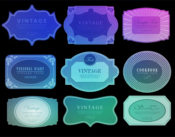 Set of retro ribbons and labels. Vector illustration can be used — Stockový vektor