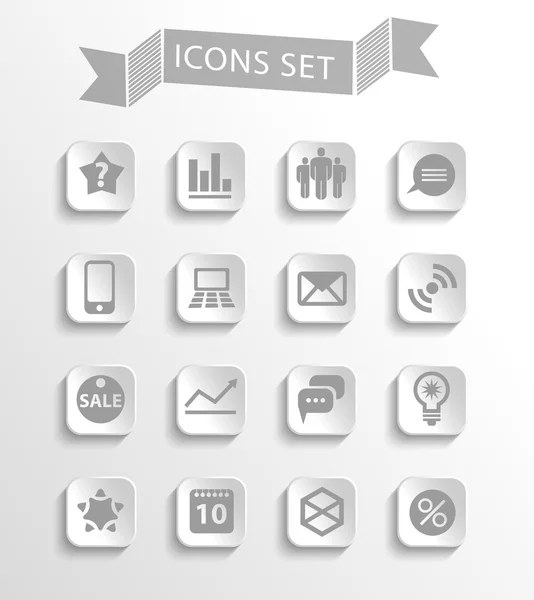 Set of web icons — Stock Vector