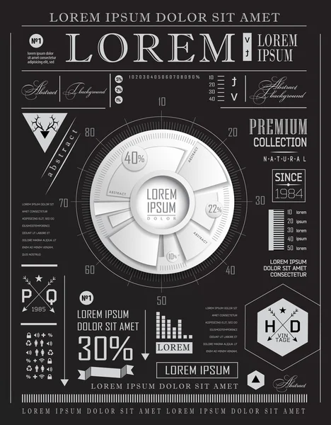 Ορισμός στοιχείων των infographics — Διανυσματικό Αρχείο