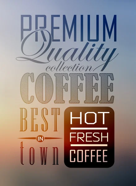 Premium Quality Coffee — Stock Vector
