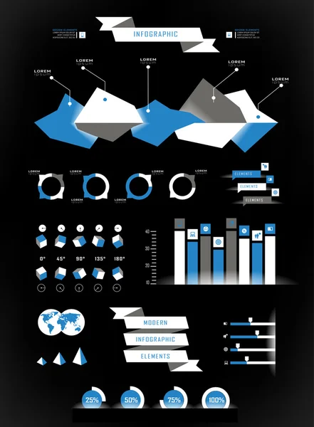 Uppsättning av infografik — Stock vektor