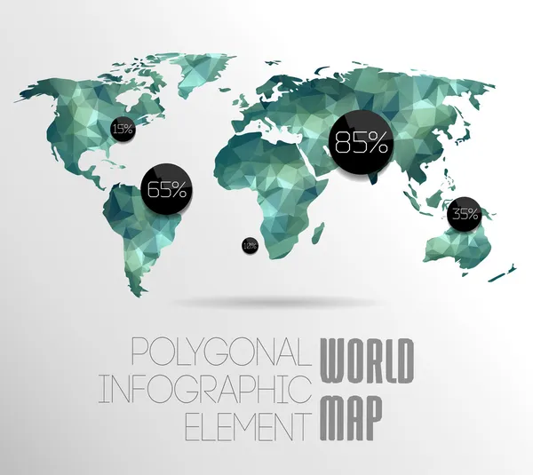 Mapa Mundial e Gráficos de Informação —  Vetores de Stock
