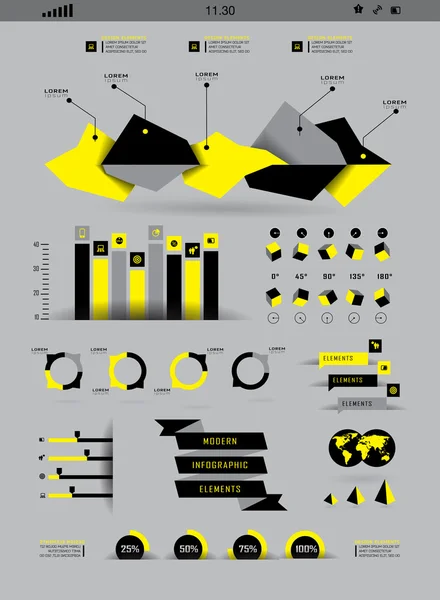 Définir les éléments d'infographie — Image vectorielle